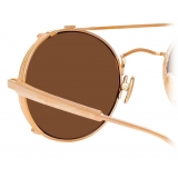 Linda Farrow - Jimi Oval Sunglasses in Rose Gold - LFL1038C3SUN - Linda Farrow Eyewear