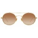 Linda Farrow - Jimi Oval Sunglasses in Yellow Gold - LFL1038C1SUN - Linda Farrow Eyewear