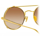 Linda Farrow - Jimi Oval Sunglasses in Yellow Gold - LFL1038C1SUN - Linda Farrow Eyewear