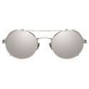 Linda Farrow - Jimi Oval Sunglasses in White Gold - LFL1038C5SUN - Linda Farrow Eyewear