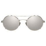 Linda Farrow - Jimi Oval Sunglasses in White Gold - LFL1038C5SUN - Linda Farrow Eyewear