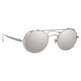 Linda Farrow - Jimi Oval Sunglasses in White Gold - LFL1038C5SUN - Linda Farrow Eyewear