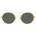 Linda Farrow - Jimi Oval Sunglasses in Yellow Gold - LFL1038C2SUN - Linda Farrow Eyewear