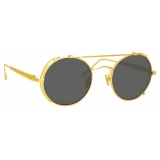 Linda Farrow - Jimi Oval Sunglasses in Yellow Gold - LFL1038C2SUN - Linda Farrow Eyewear