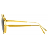 Linda Farrow - Jimi Oval Sunglasses in Yellow Gold - LFL1038C2SUN - Linda Farrow Eyewear