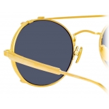 Linda Farrow - Jimi Oval Sunglasses in Yellow Gold - LFL1038C2SUN - Linda Farrow Eyewear