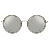 Linda Farrow - Tracy C43 Round Sunglasses in Truffle - LFL239C43SUN - Linda Farrow Eyewear