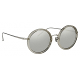 Linda Farrow - Tracy C43 Round Sunglasses in Truffle - LFL239C43SUN - Linda Farrow Eyewear