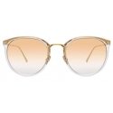 Linda Farrow - Calthorpe C7 Oval Sunglasses in Clear - LFL251C73SUN - Linda Farrow Eyewear