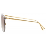 Linda Farrow - Calthorpe C7 Oval Sunglasses in Clear - LFL251C73SUN - Linda Farrow Eyewear