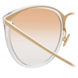 Linda Farrow - Calthorpe C7 Oval Sunglasses in Clear - LFL251C73SUN - Linda Farrow Eyewear