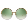 Linda Farrow - Kew C35 Oversized Sunglasses in Clear - LFL457C35SUN - Linda Farrow Eyewear