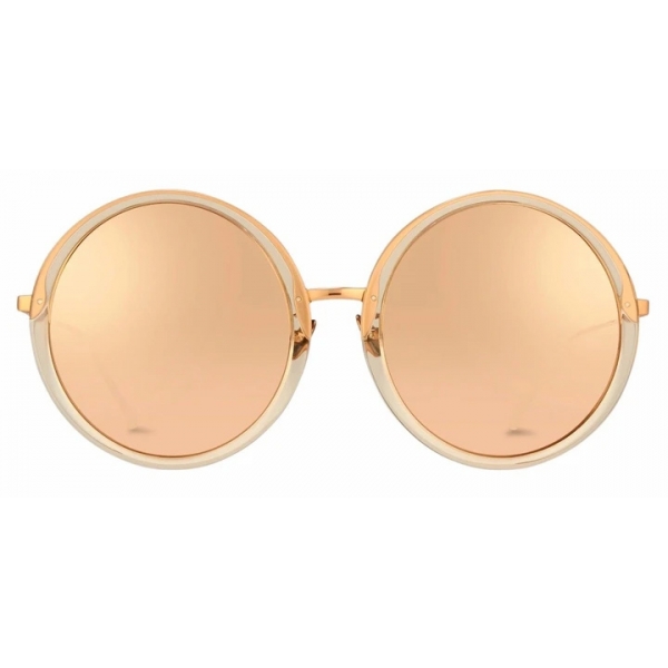 Linda Farrow - Occhiali da Sole Rotondi Kew C9 in Cenere - LFL457C9SUN - Linda Farrow Eyewear