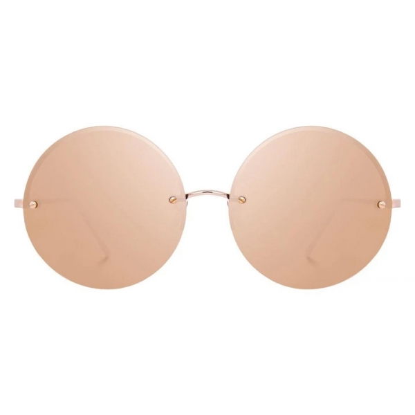 Linda Farrow - 565 C3 Round Sunglasses in Rose Gold - Linda Farrow Eyewear