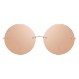 Linda Farrow - 565 C3 Round Sunglasses in Rose Gold - Linda Farrow Eyewear