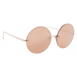 Linda Farrow - 565 C3 Round Sunglasses in Rose Gold - Linda Farrow Eyewear