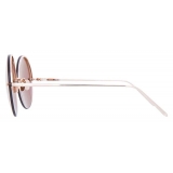 Linda Farrow - 565 C3 Round Sunglasses in Rose Gold - Linda Farrow Eyewear