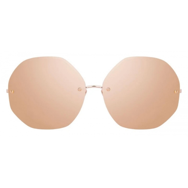 Linda Farrow - 567 C3 Oversized Sunglasses in Rose Gold - Linda Farrow Eyewear