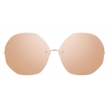 Linda Farrow - 567 C3 Oversized Sunglasses in Rose Gold - Linda Farrow Eyewear