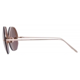 Linda Farrow - Occhiali da Sole Oversized 567 C3 in Oro Rosa - Linda Farrow Eyewear