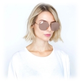 Linda Farrow - Occhiali da Sole Oversized 567 C3 in Oro Rosa - Linda Farrow Eyewear