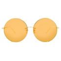 Linda Farrow - 626 C1 Round Sunglasses in Yellow Gold - Linda Farrow Eyewear