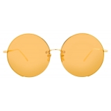 Linda Farrow - 626 C1 Round Sunglasses in Yellow Gold - Linda Farrow Eyewear