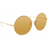 Linda Farrow - 626 C1 Round Sunglasses in Yellow Gold - Linda Farrow Eyewear