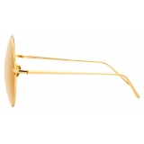 Linda Farrow - 626 C1 Round Sunglasses in Yellow Gold - Linda Farrow Eyewear