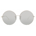 Linda Farrow - 626 C2 Round Sunglasses in White Gold - Linda Farrow Eyewear