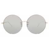 Linda Farrow - 626 C2 Round Sunglasses in White Gold - Linda Farrow Eyewear