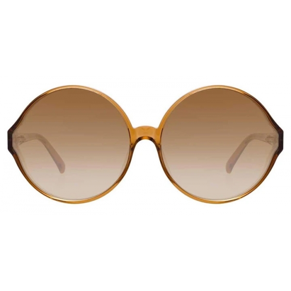 Linda Farrow - Occhiali da Sole Oversized 657 C19 in Tabacco - Linda Farrow Eyewear