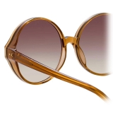 Linda Farrow - Occhiali da Sole Oversized 657 C19 in Tabacco - Linda Farrow Eyewear