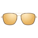 Linda Farrow - Curtis C1 Rectangular Sunglasses in Yellow Gold and Black - LFL703C1SUN - Linda Farrow Eyewear