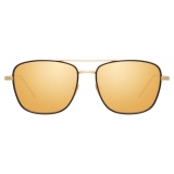 Linda Farrow - Curtis C1 Rectangular Sunglasses in Yellow Gold and Black - LFL703C1SUN - Linda Farrow Eyewear