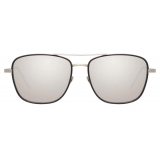 Linda Farrow - Curtis C2 Rectangular Sunglasses in White Gold and Black - LFL703C2SUN - Linda Farrow Eyewear