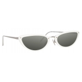 Linda Farrow - Cortina C5 Cat-Eye Sunglasses in White - LFL709C5SUN - Linda Farrow Eyewear