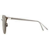 Linda Farrow - Dolores C6 Oval Sunglasses in Truffle - LFL722C6SUN - Linda Farrow Eyewear