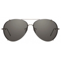 Linda Farrow - Peggy C4 Aviator Sunglasses in Nickel - LFL729C4SUN - Linda Farrow Eyewear