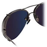 Linda Farrow - Peggy C4 Aviator Sunglasses in Nickel - LFL729C4SUN - Linda Farrow Eyewear