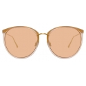 Linda Farrow - Kings C21 Oversized Sunglasses in Peach - LFL747C21SUN - Linda Farrow Eyewear