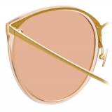 Linda Farrow - Kings C21 Oversized Sunglasses in Peach - LFL747C21SUN - Linda Farrow Eyewear