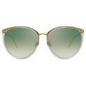 Linda Farrow - Kings C22 Oversized Sunglasses in Clear - LFL747C22SUN - Linda Farrow Eyewear