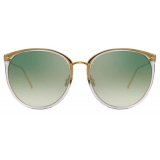 Linda Farrow - Kings C22 Oversized Sunglasses in Clear - LFL747C22SUN - Linda Farrow Eyewear