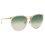 Linda Farrow - Kings C22 Oversized Sunglasses in Clear - LFL747C22SUN - Linda Farrow Eyewear