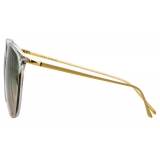 Linda Farrow - Kings C22 Oversized Sunglasses in Clear - LFL747C22SUN - Linda Farrow Eyewear