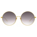 Linda Farrow - Occhiali da Sole Rotondi Lockhart C1 in Oro Giallo e Nero - LFL758C1SUN - Linda Farrow Eyewear