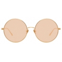 Linda Farrow - Lockhart C6 Round Sunglasses in Rose Gold and Peach - LFL758C6SUN - Linda Farrow Eyewear