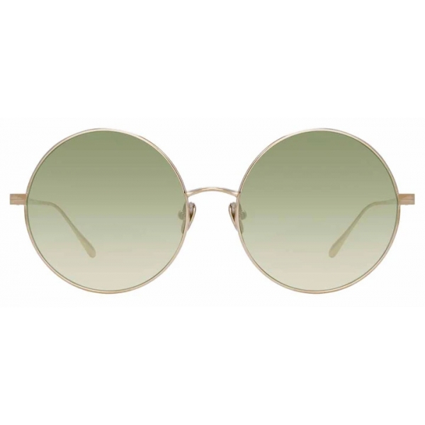 Linda Farrow - Lockhart C9 Round Sunglasses in Light Gold - LFL758C9SUN - Linda Farrow Eyewear