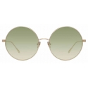 Linda Farrow - Lockhart C9 Round Sunglasses in Light Gold - LFL758C9SUN - Linda Farrow Eyewear